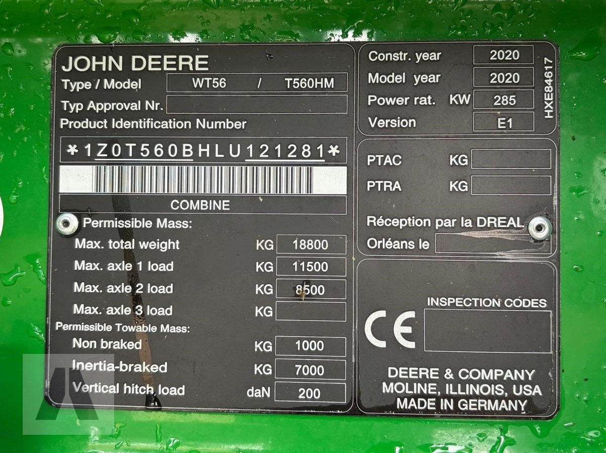 Mähdrescher tipa John Deere T560 Hillmaster, Gebrauchtmaschine u Tettenweis I Karpfham (Slika 23)