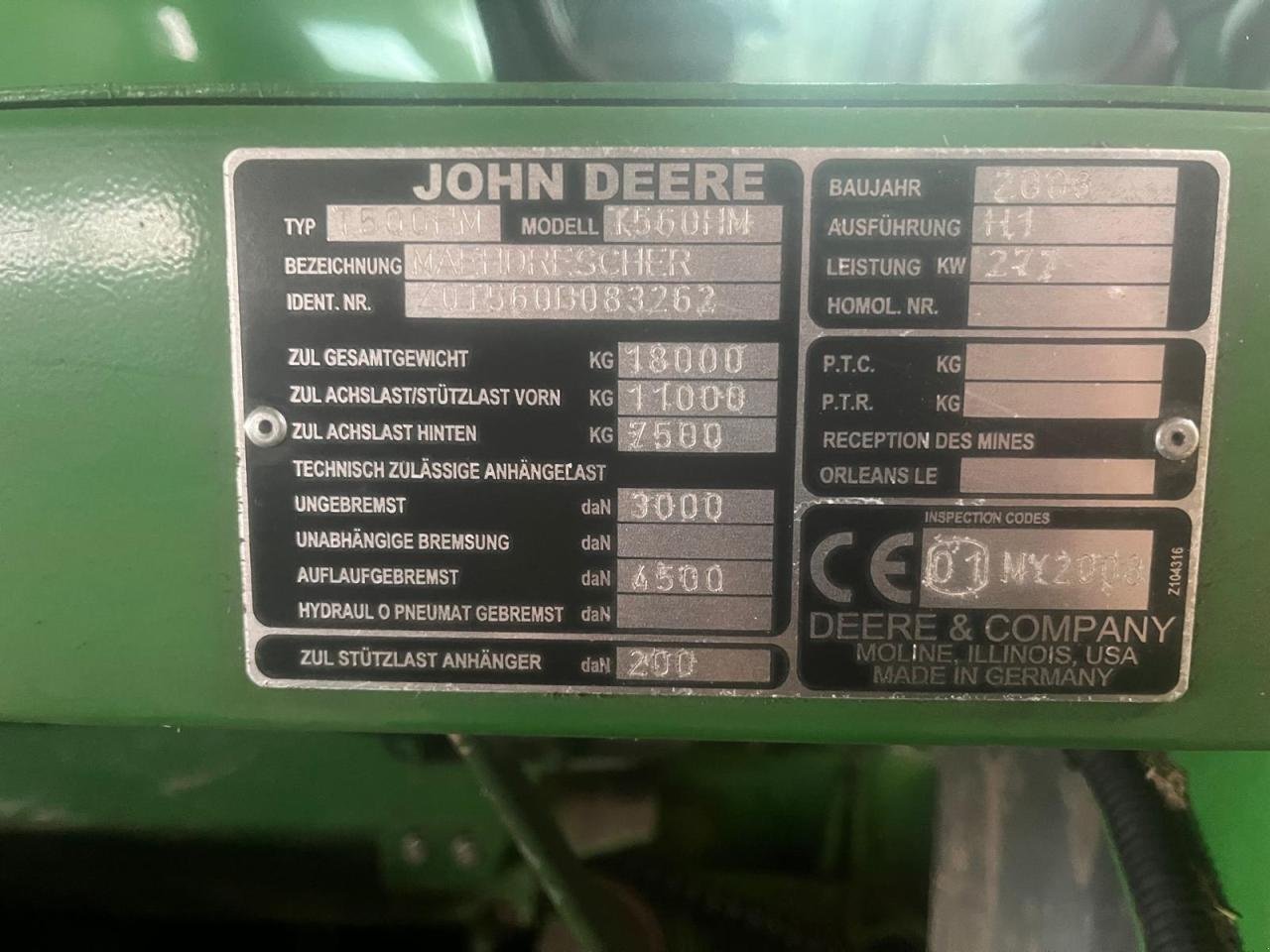 Mähdrescher del tipo John Deere T560 HM, Gebrauchtmaschine In Zweibrücken (Immagine 2)