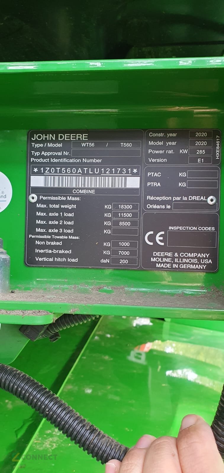 Mähdrescher типа John Deere T560, Gebrauchtmaschine в Gerichshain (Фотография 14)