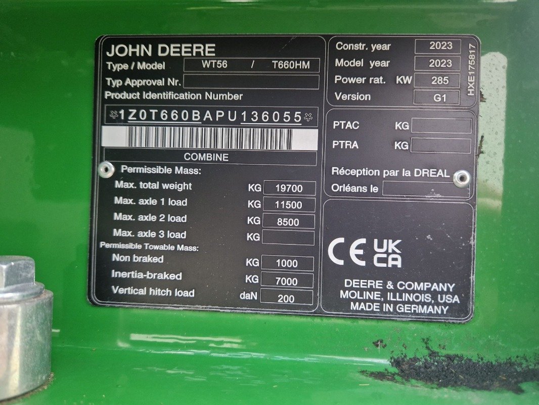 Mähdrescher типа John Deere T660 Hillmaster, Gebrauchtmaschine в Neubrandenburg (Фотография 10)