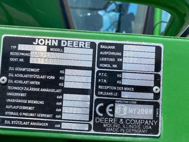 Mähdrescher of the type John Deere T660, Gebrauchtmaschine in Richebourg (Picture 8)