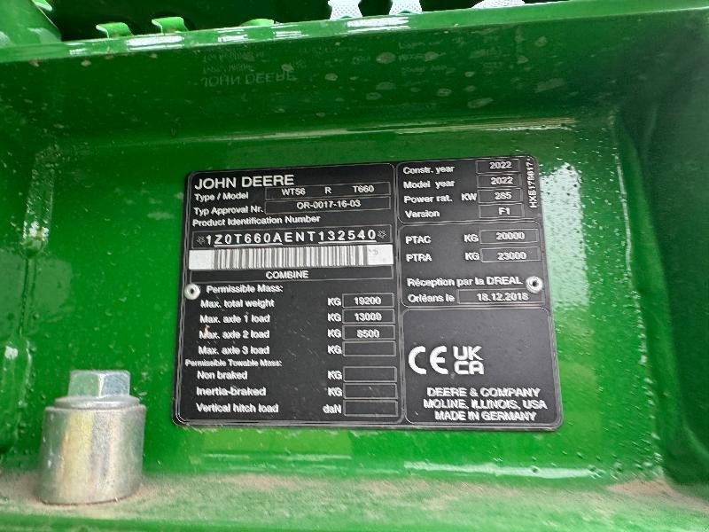 Mähdrescher tip John Deere T660, Gebrauchtmaschine in ESCAUDOEUVRES (Poză 10)