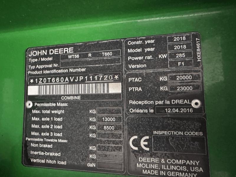 Mähdrescher des Typs John Deere T660, Gebrauchtmaschine in Wargnies Le Grand (Bild 8)