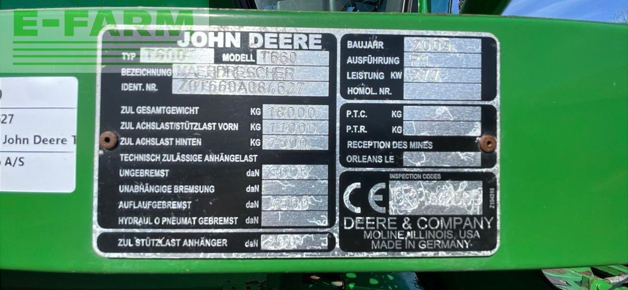 Mähdrescher tip John Deere T660, Gebrauchtmaschine in BRAMMING (Poză 12)