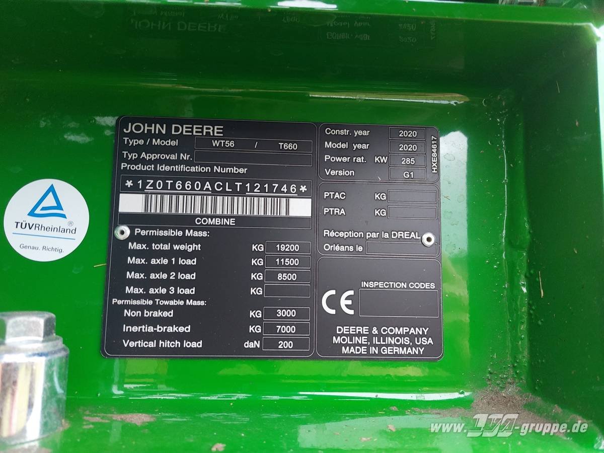 Mähdrescher Türe ait John Deere T660, Gebrauchtmaschine içinde Sülzetal OT Altenweddingen (resim 13)