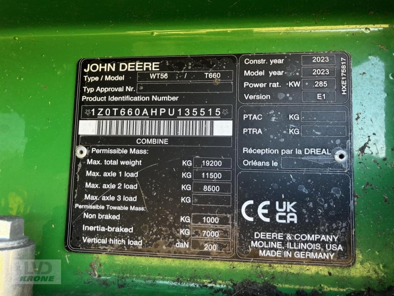 Mähdrescher typu John Deere T660i, Gebrauchtmaschine v Spelle (Obrázek 12)