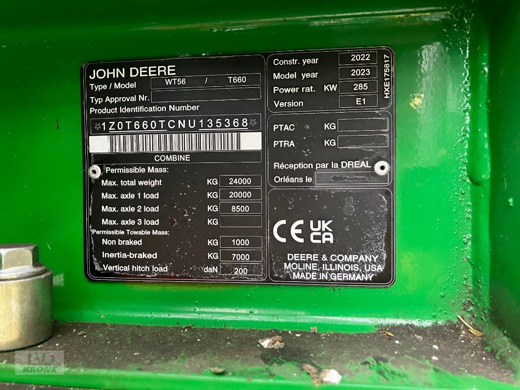 Mähdrescher typu John Deere T660i, Gebrauchtmaschine v Alt-Mölln (Obrázek 10)