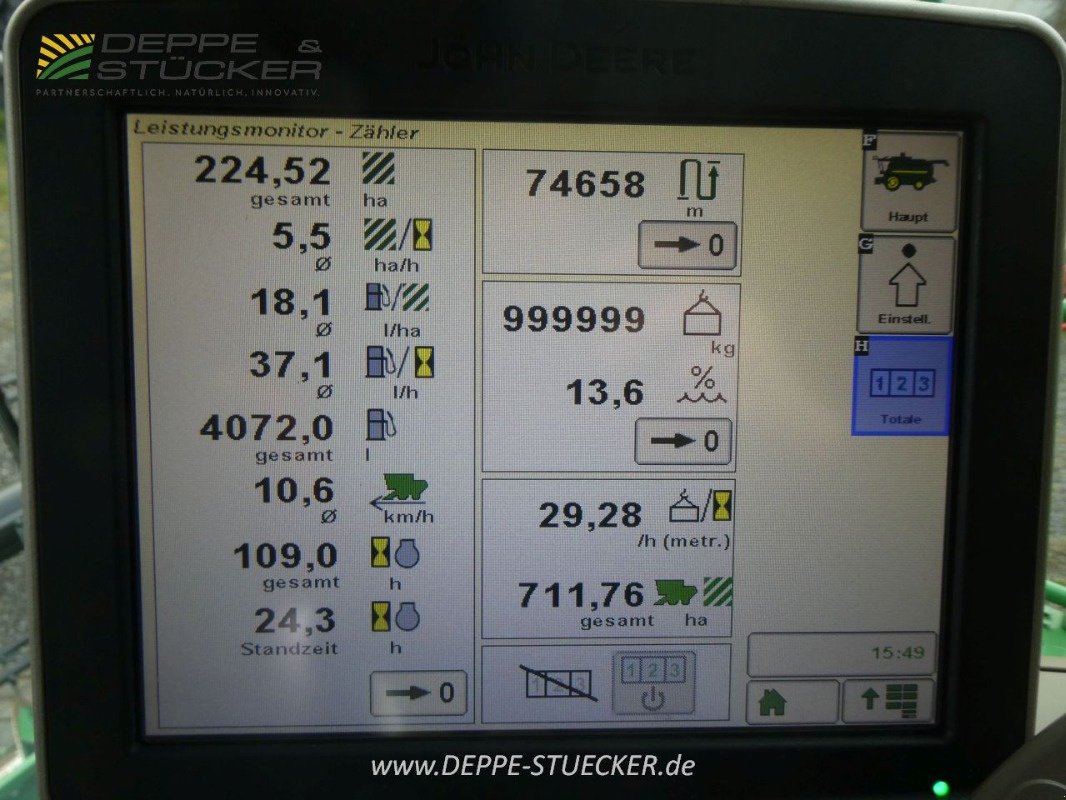Mähdrescher typu John Deere T670 mit 730X, Gebrauchtmaschine v Barnstädt (Obrázek 25)