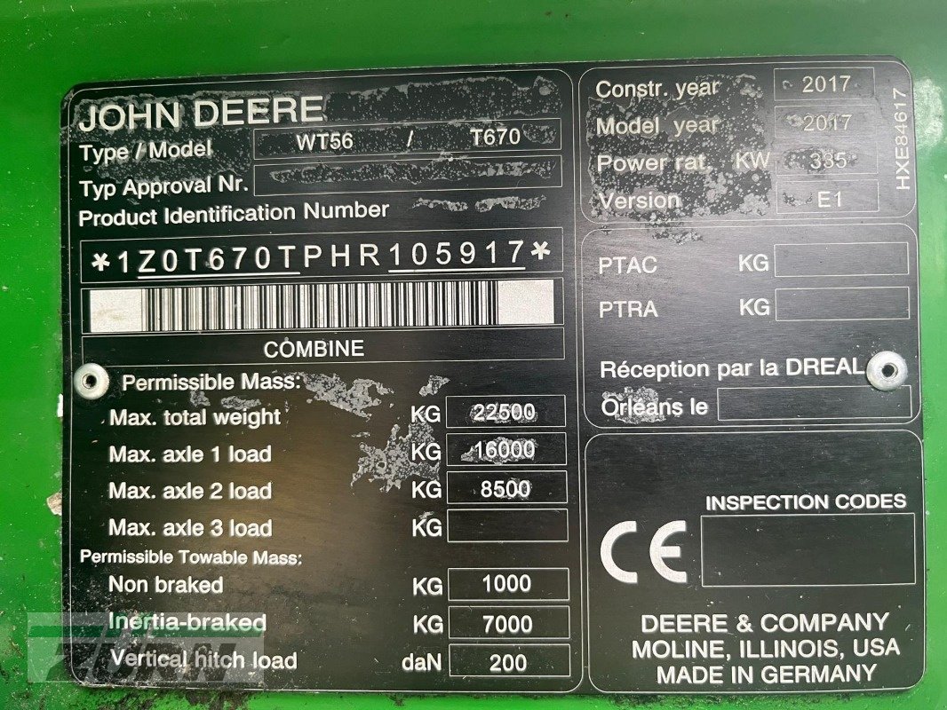 Mähdrescher tipa John Deere T670, Gebrauchtmaschine u Kanzach (Slika 29)