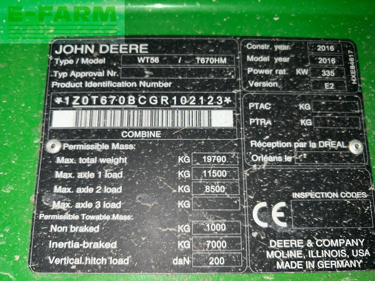 Mähdrescher of the type John Deere T670, Gebrauchtmaschine in REDLHAM (Picture 12)