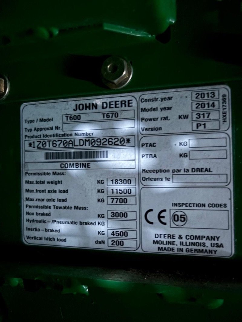 Mähdrescher of the type John Deere T670, Gebrauchtmaschine in Neubrandenburg (Picture 7)