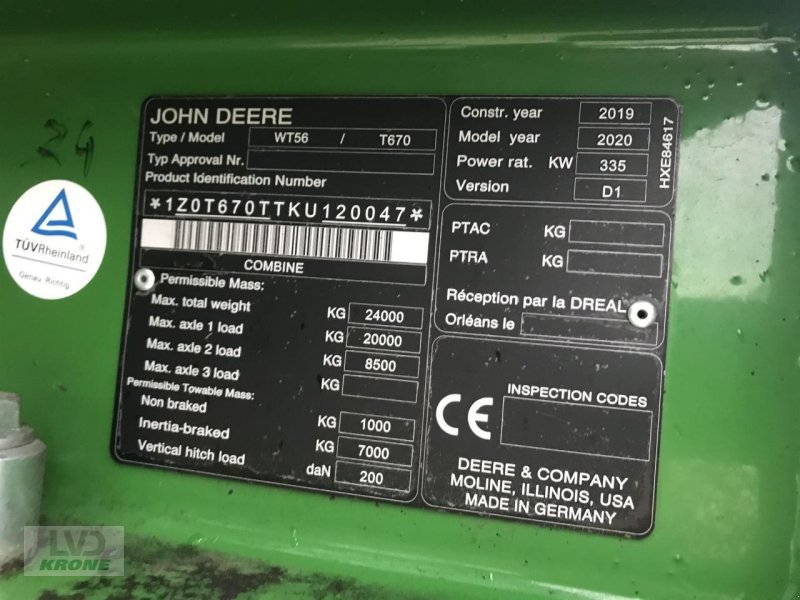 Mähdrescher des Typs John Deere T670, Gebrauchtmaschine in Spelle (Bild 16)