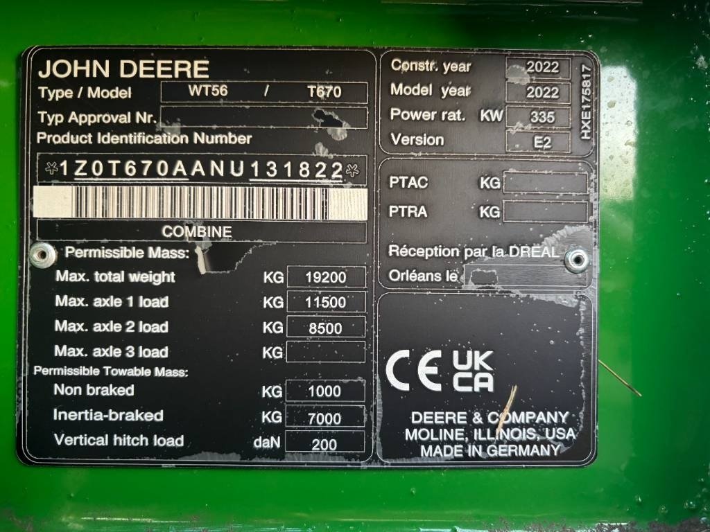 Mähdrescher des Typs John Deere T670I 4WD, Gebrauchtmaschine in Brønderslev (Bild 8)