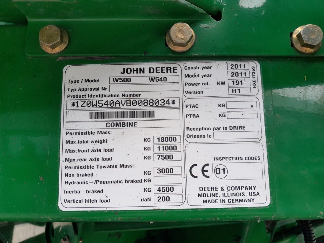 Mähdrescher of the type John Deere W 540, Gebrauchtmaschine in Mrągowo (Picture 28)