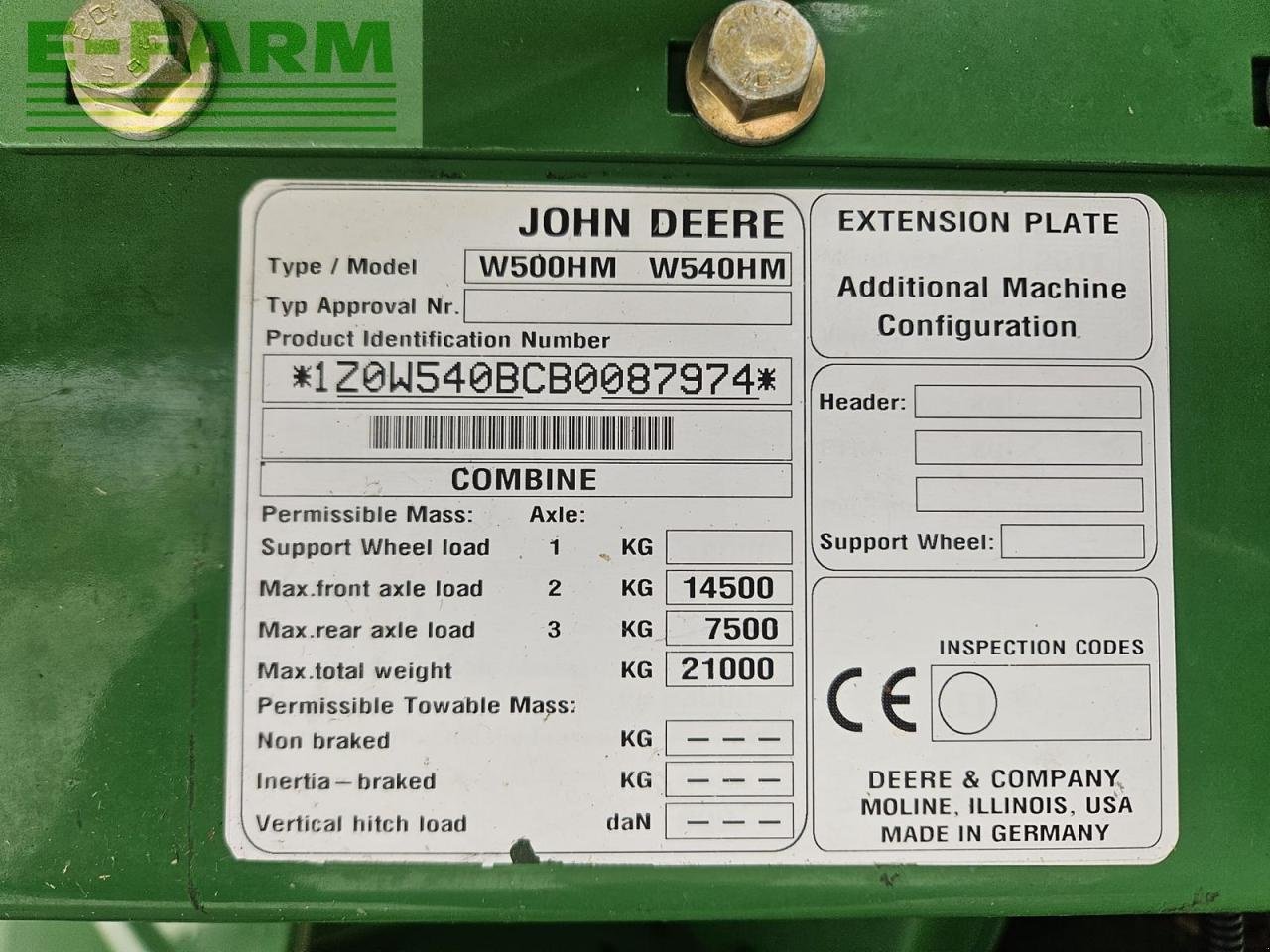 Mähdrescher des Typs John Deere w540, Gebrauchtmaschine in ILZ (Bild 12)