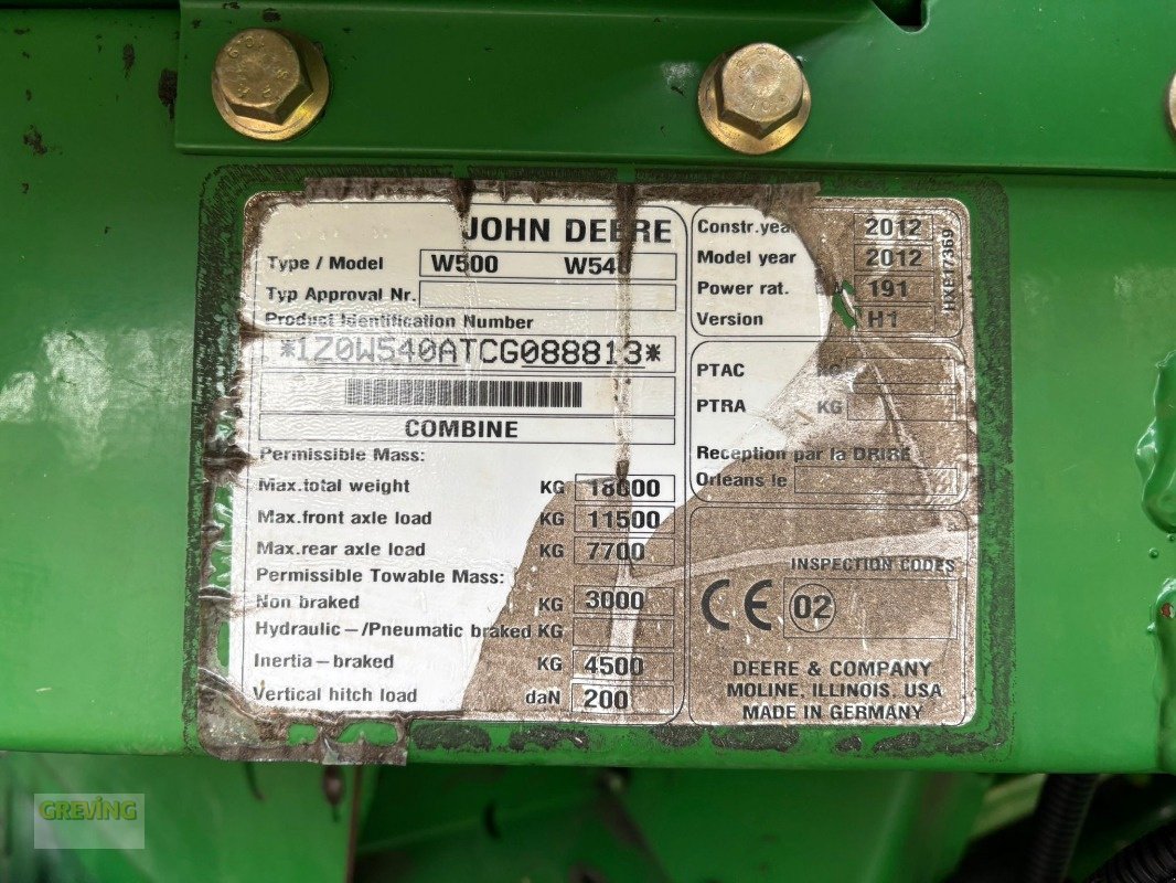 Mähdrescher a típus John Deere W540C + 618 Schneidwerk, Gebrauchtmaschine ekkor: Ahaus (Kép 25)