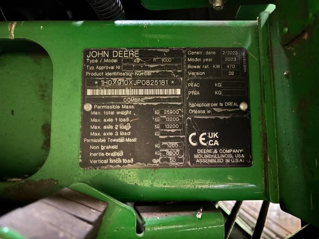 Mähdrescher tip John Deere X9 1000, Gebrauchtmaschine in Brønderslev (Poză 8)