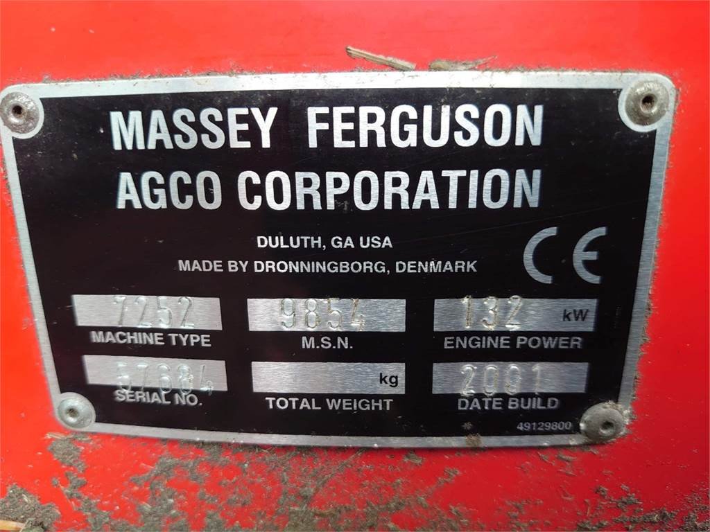 Mähdrescher typu Massey Ferguson 7252, Gebrauchtmaschine w Hemmet (Zdjęcie 8)
