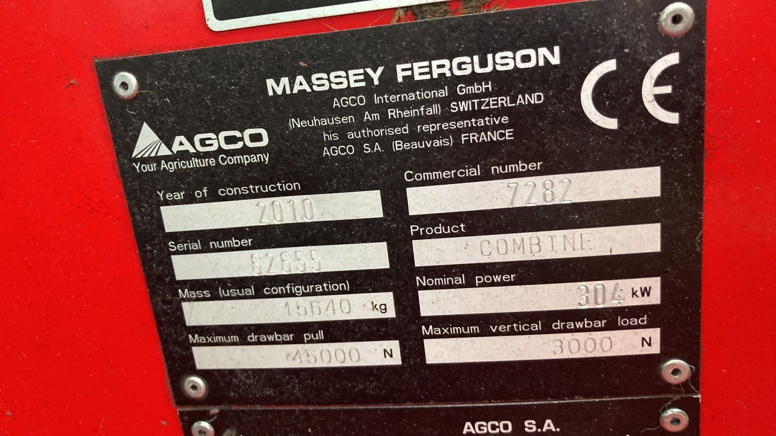 Mähdrescher typu Massey Ferguson 7282 Centora, Gebrauchtmaschine w Skive (Zdjęcie 20)