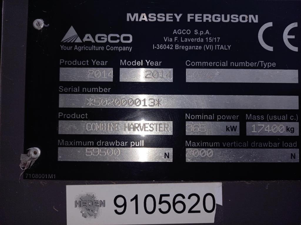 Mähdrescher tip Massey Ferguson 9380 DELTA 35 fods Powerflow, Gebrauchtmaschine in Roskilde (Poză 8)