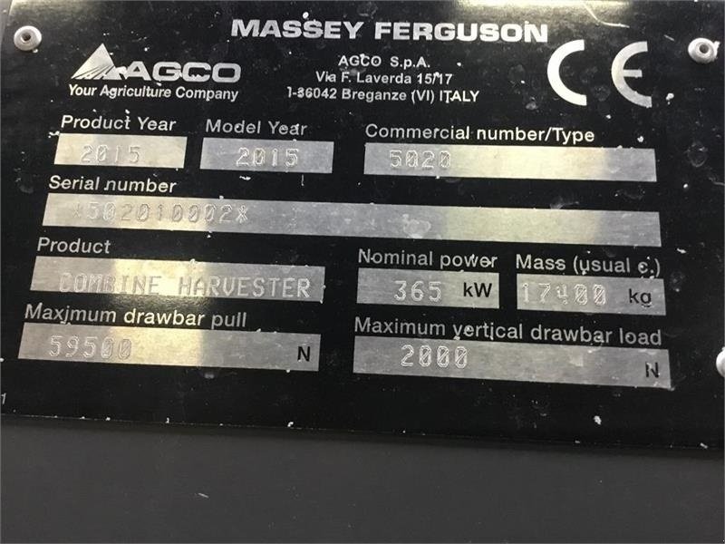 Mähdrescher Türe ait Massey Ferguson 9380 Delta Hybrid GII Powerflov 10,5m., Gebrauchtmaschine içinde Mern (resim 12)