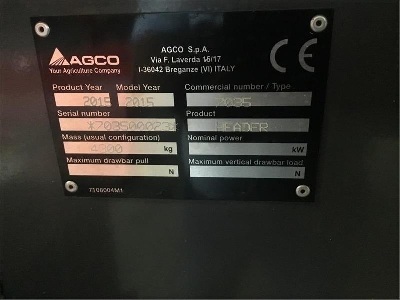 Mähdrescher Türe ait Massey Ferguson 9380 Delta Hybrid GII Powerflov 10,5m., Gebrauchtmaschine içinde Mern (resim 17)