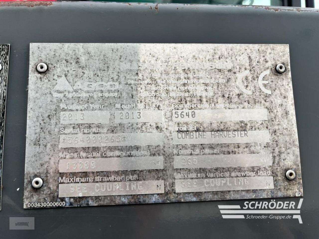 Mähdrescher Türe ait Massey Ferguson BETA 7370 + SCHNEIDWERK 6,80M, Gebrauchtmaschine içinde Leizen (resim 17)