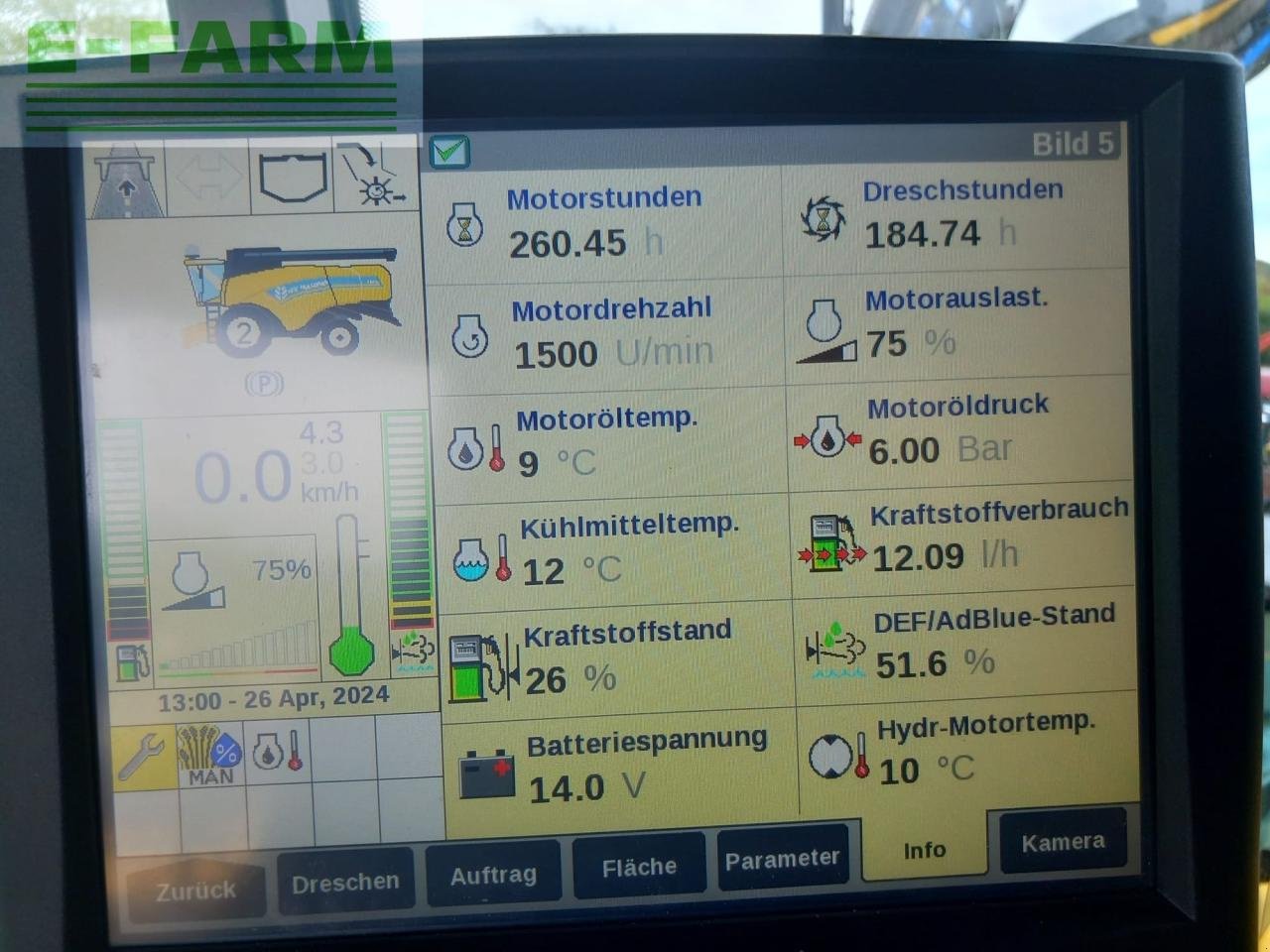 Mähdrescher des Typs New Holland CH 7.70, Gebrauchtmaschine in Hamburg (Bild 9)