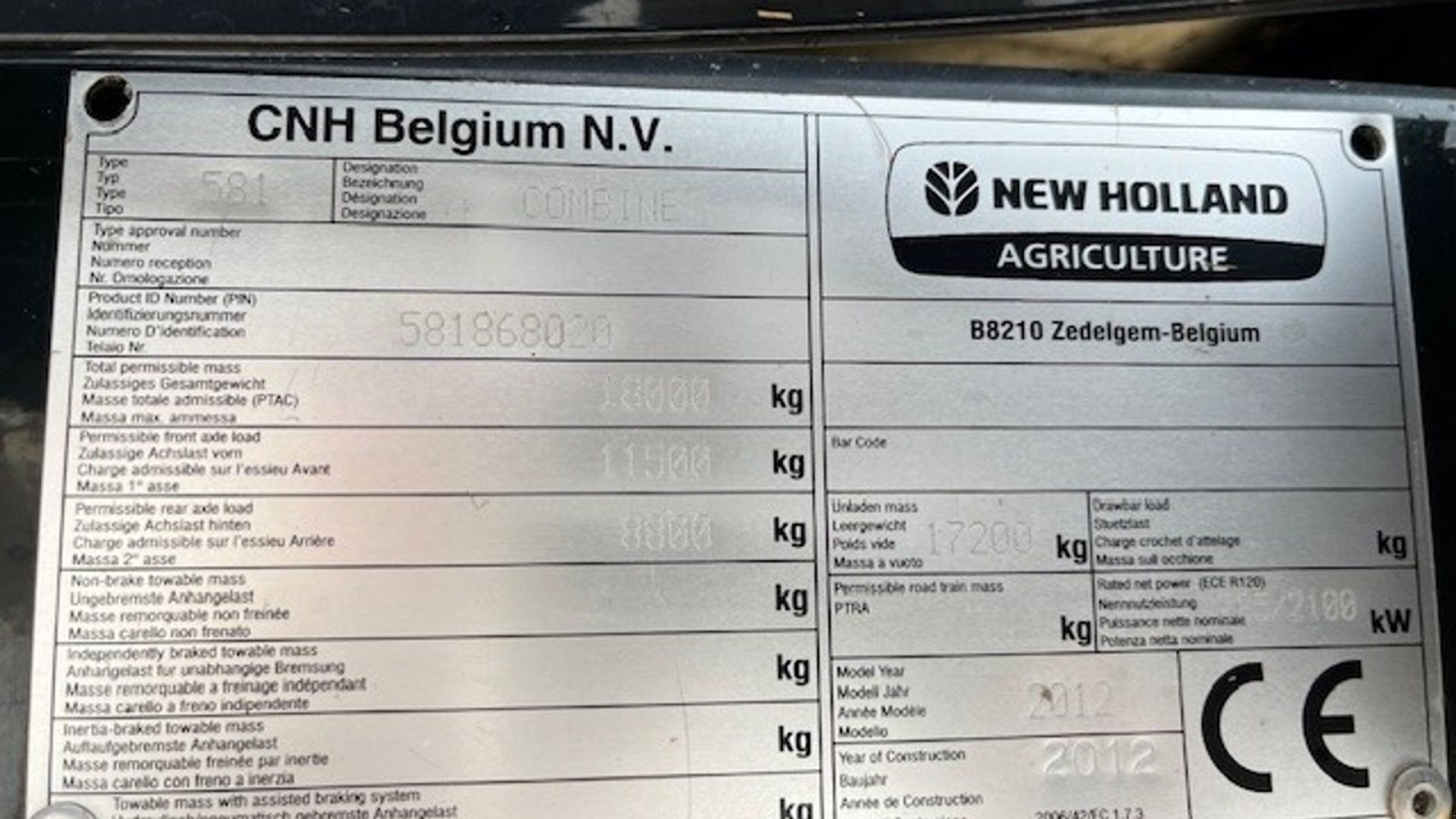 Mähdrescher tip New Holland CX8080 SLH, Gebrauchtmaschine in Skærbæk (Poză 9)