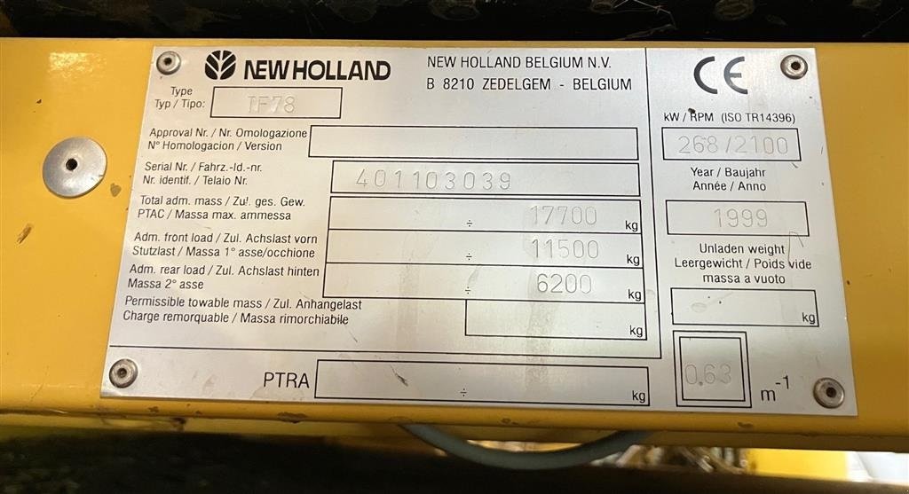 Mähdrescher des Typs New Holland TF78, Gebrauchtmaschine in Horsens (Bild 10)