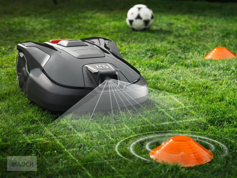 Mähroboter tipa Husqvarna Automower 312V mit Kamera 1200m³, Neumaschine u Eben