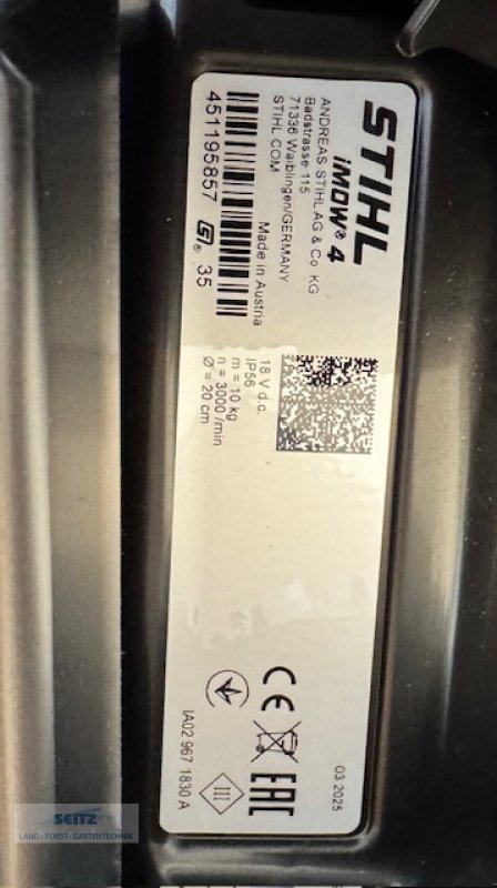 Mähroboter des Typs Stihl IMOW 4, Neumaschine in Lindenfels-Glattbach (Bild 5)