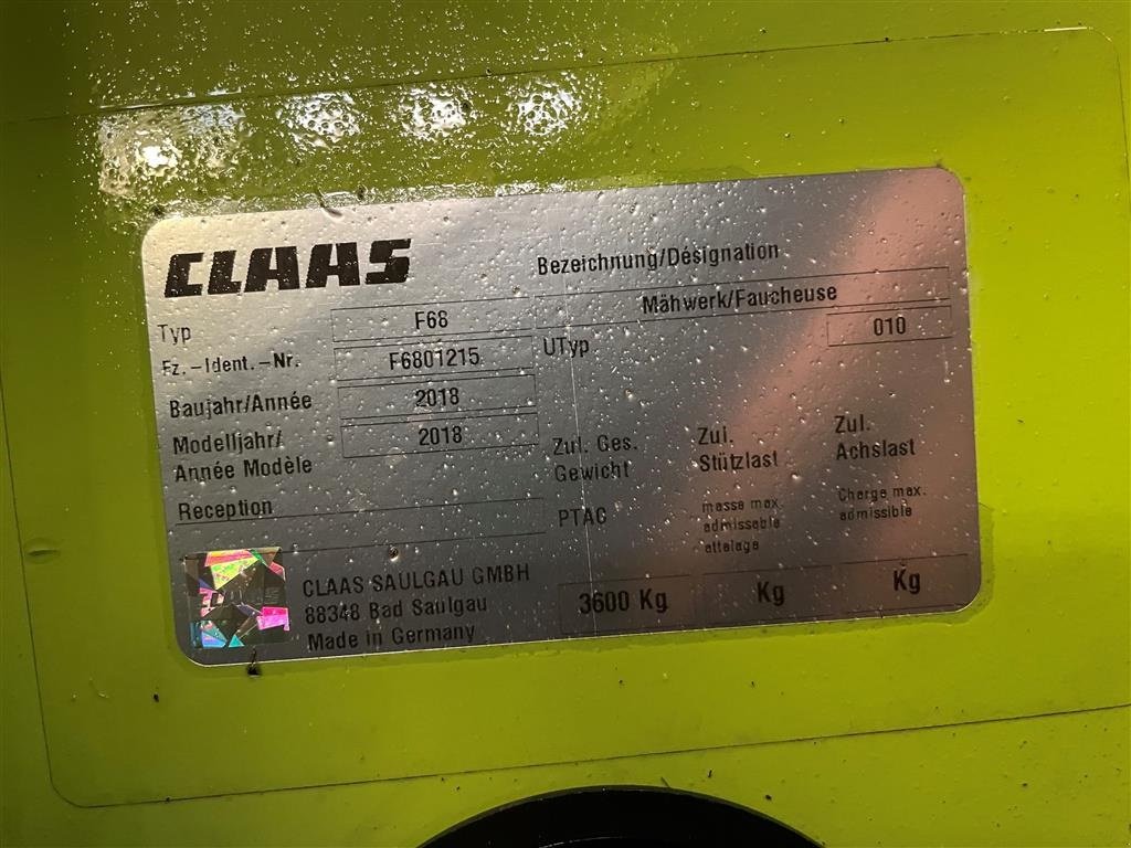 Mähwerk типа CLAAS Disco 1100 Business med 3600 FC front, Gebrauchtmaschine в Tinglev (Фотография 23)