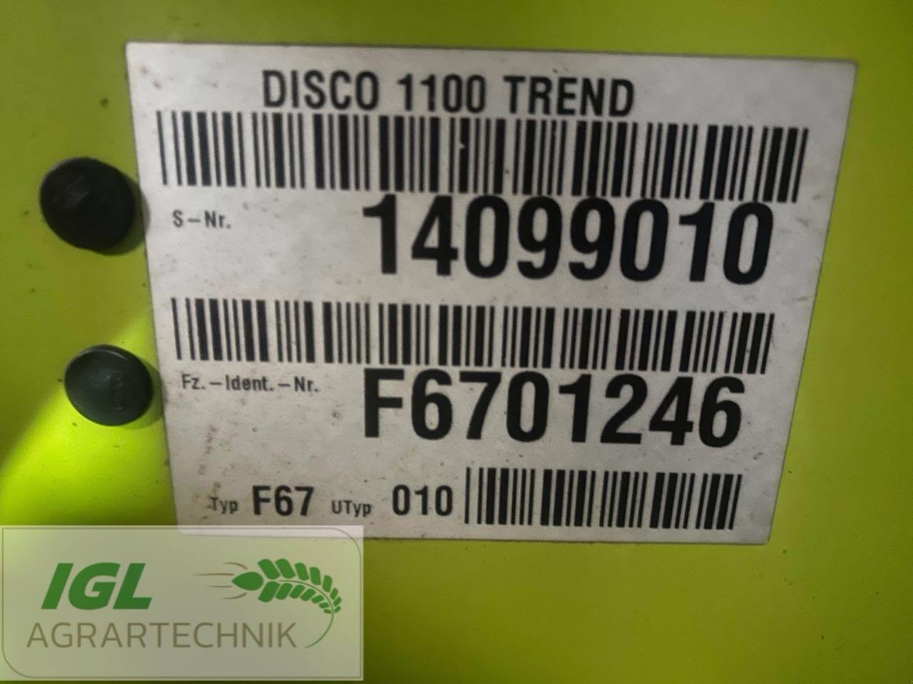 Mähwerk van het type CLAAS Disco 1100 Trend, Gebrauchtmaschine in Nabburg (Foto 8)