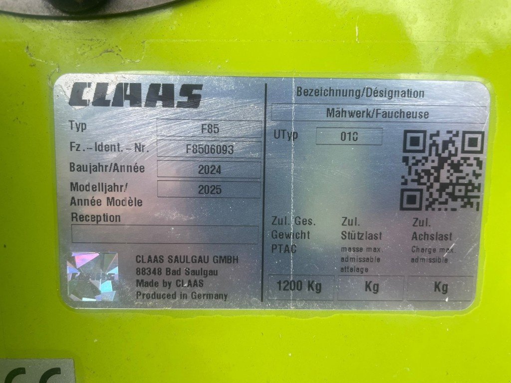 Mähwerk tip CLAAS disco 3200 c, Ausstellungsmaschine in Domdidier (Poză 6)
