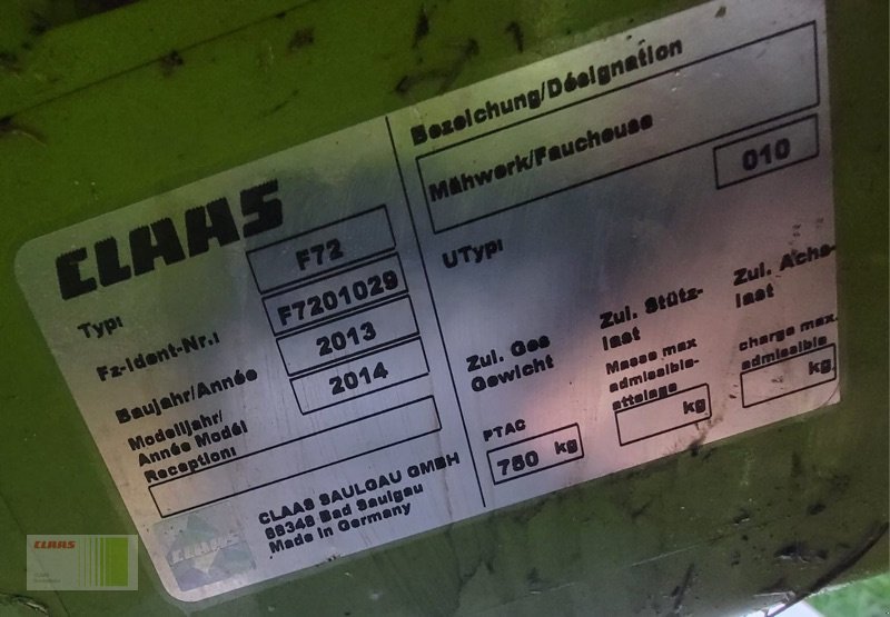 Mähwerk des Typs CLAAS Disco 3200 F Profil, Gebrauchtmaschine in Alveslohe (Bild 8)