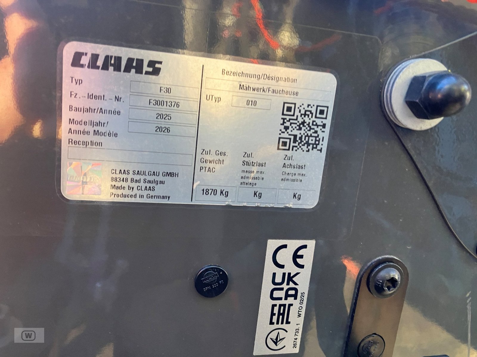 Mähwerk of the type CLAAS Disco 8500, Neumaschine in Zell an der Pram (Picture 31)