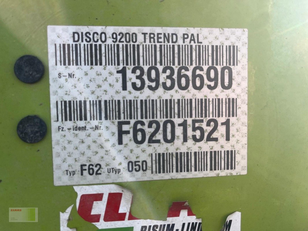 Mähwerk vrste CLAAS DISCO 9200 TREND, Gebrauchtmaschine v Risum-Lindholm (Slika 2)