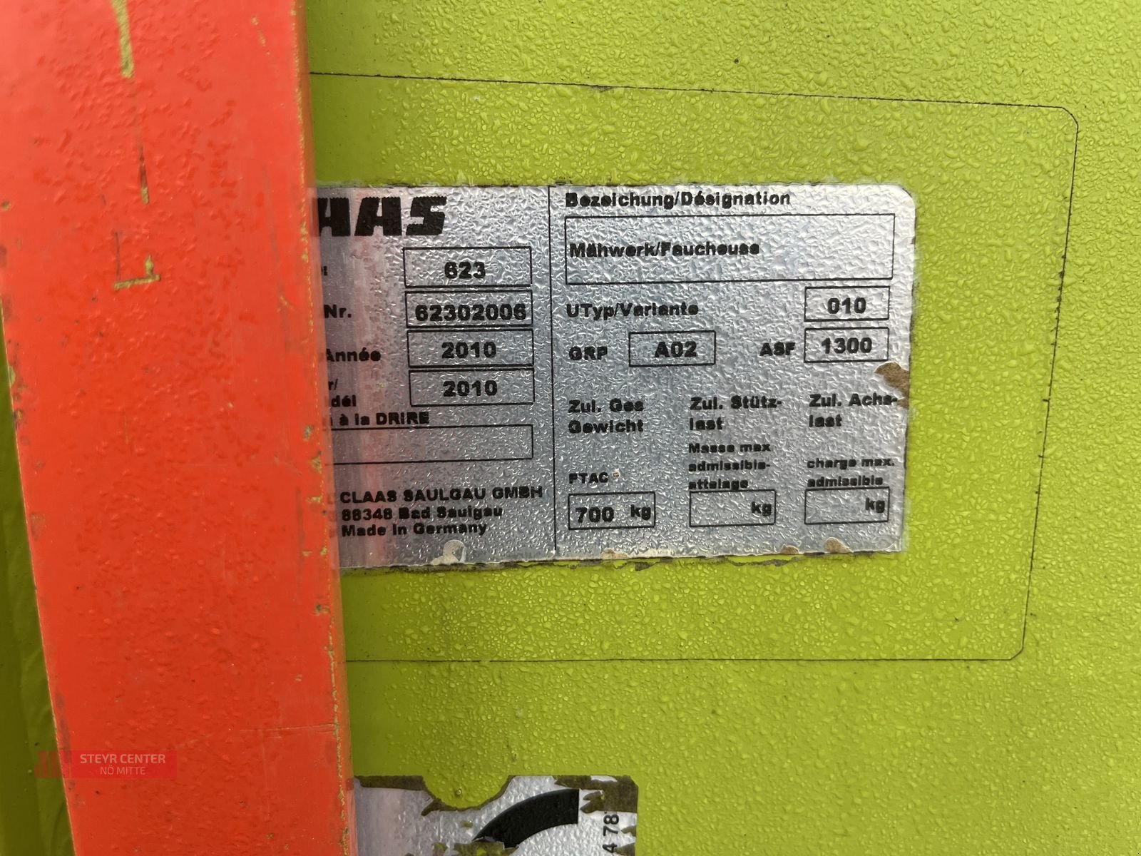 Mähwerk Türe ait CLAAS Frontmähwerk Disco 3100F Profil, Gebrauchtmaschine içinde St. Pölten (resim 5)