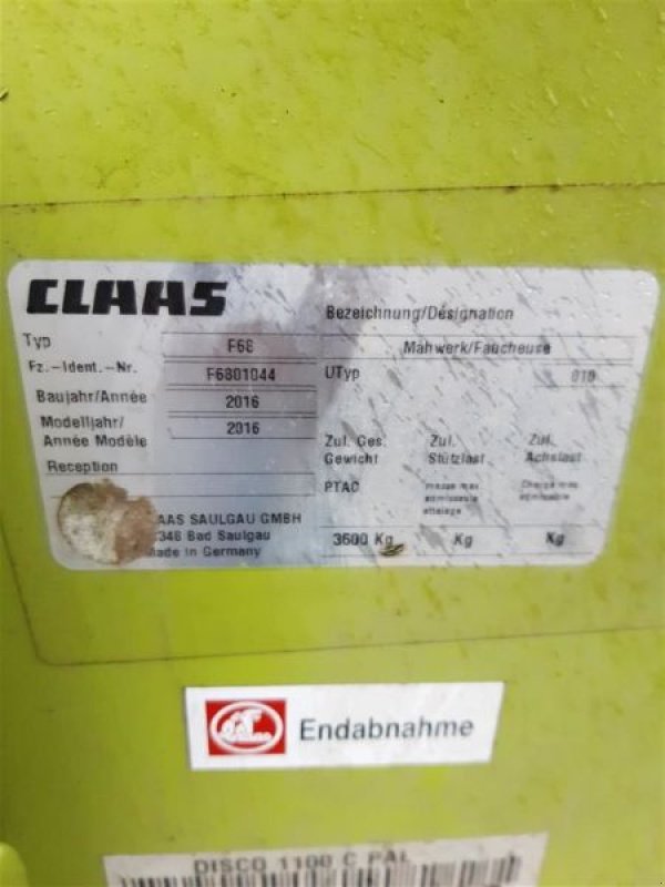 Mähwerk des Typs CLAAS MÄHWERK DISCO 1100 C + 3200 FC, Gebrauchtmaschine in Grimma (Bild 27)