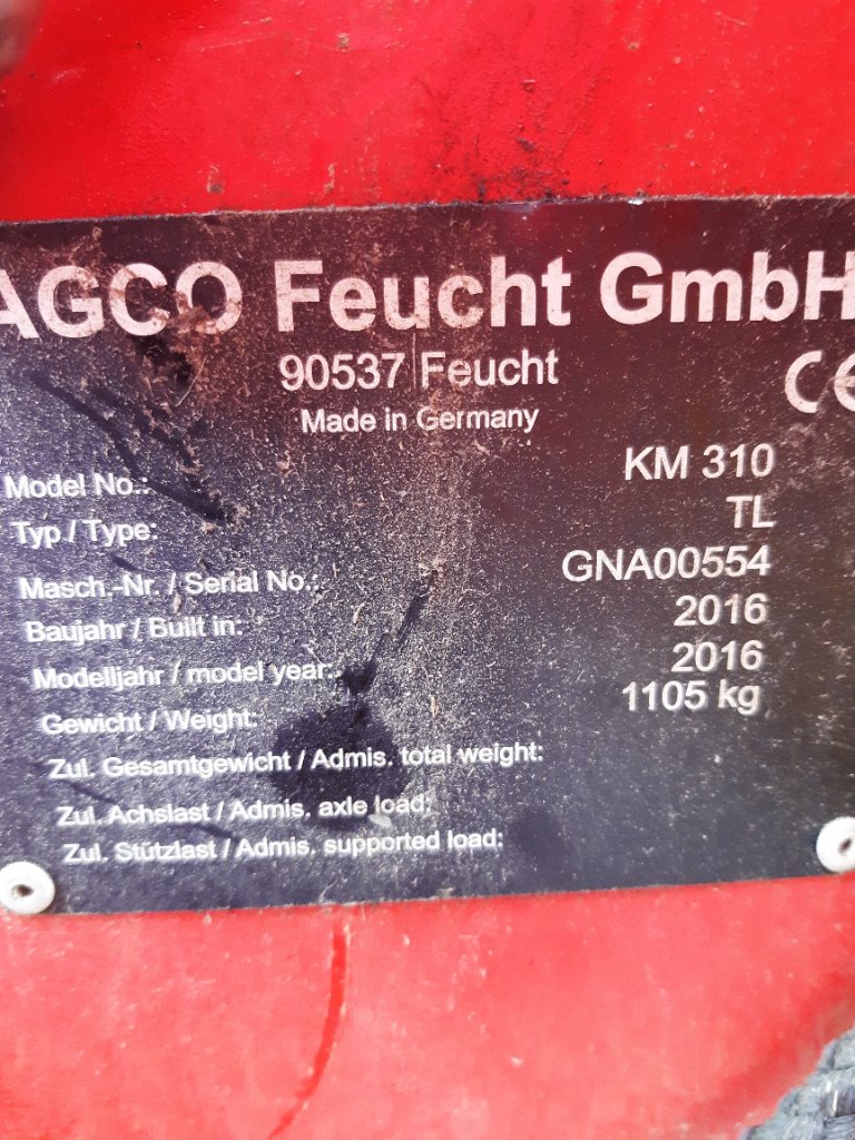 Mähwerk typu Fella KM 310 TL, Gebrauchtmaschine v CHEVILLON  (MAIZEROY) (Obrázek 7)