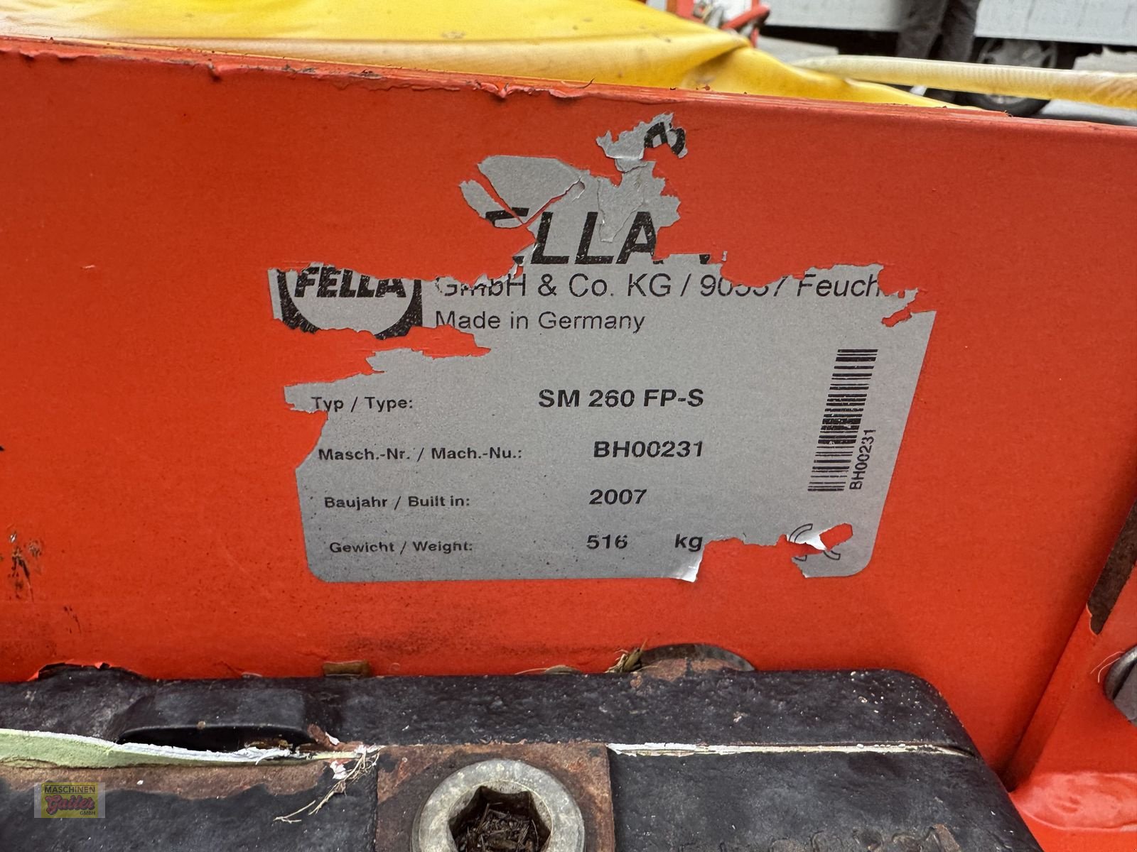 Mähwerk Türe ait Fella SM 260 FP-S Scheibenmähwerk mit Seitenverschub, Gebrauchtmaschine içinde Kötschach (resim 19)