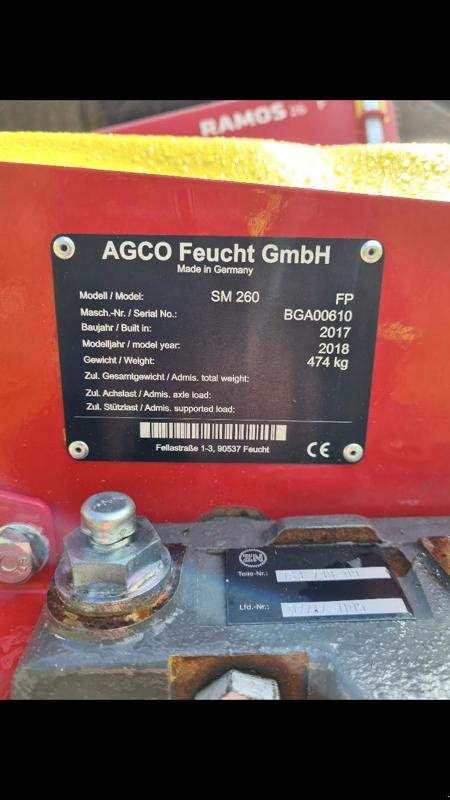 Mähwerk des Typs Fella SM 260 FP, Gebrauchtmaschine in Bubendorf (Bild 3)