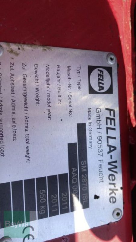 Mähwerk от тип Fella SM 2870 ISL, Gebrauchtmaschine в Mindelheim (Снимка 12)