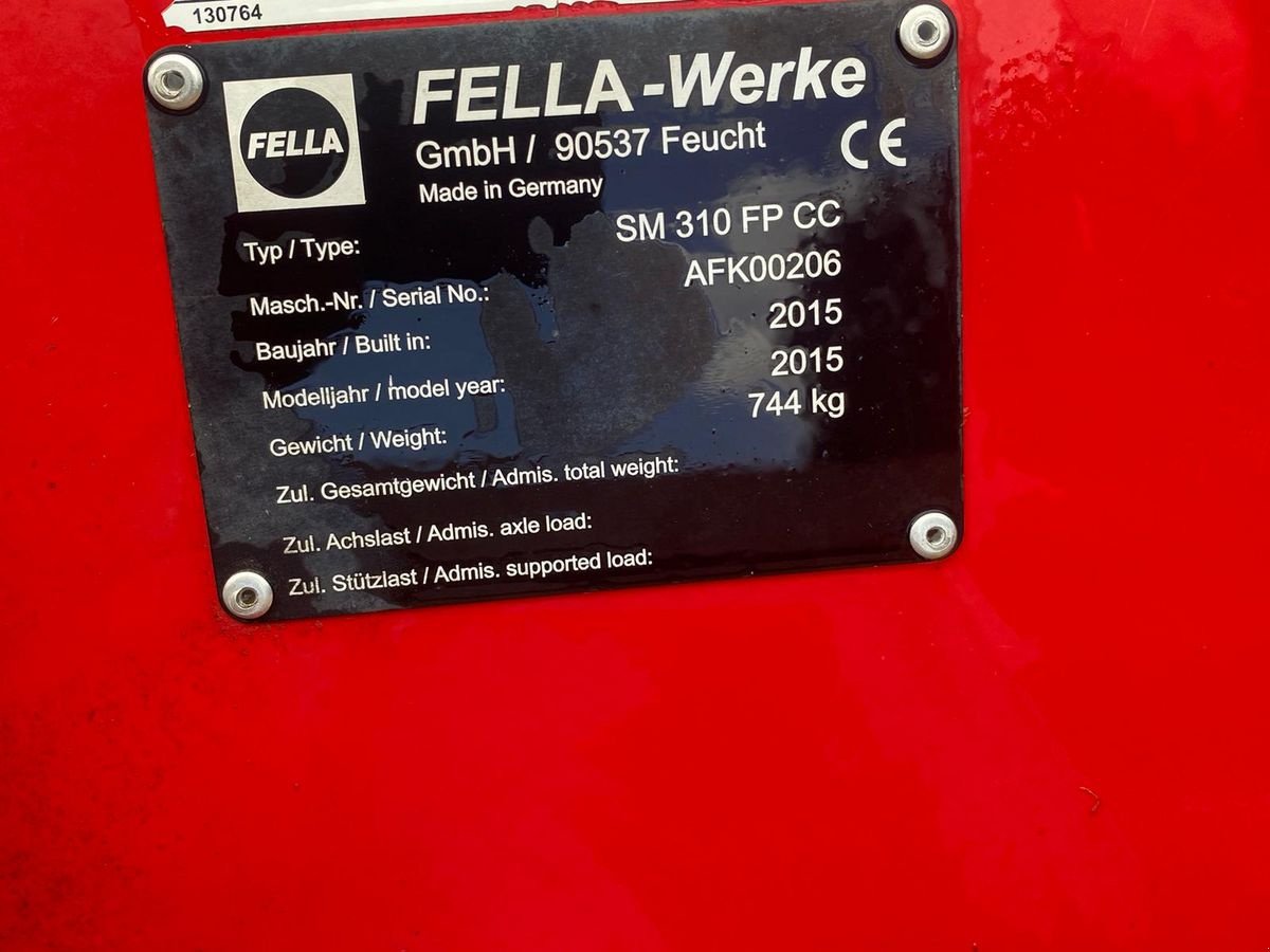 Mähwerk типа Fella SM 310 FP, Gebrauchtmaschine в Pischelsdorf am Engelbach (Фотография 5)
