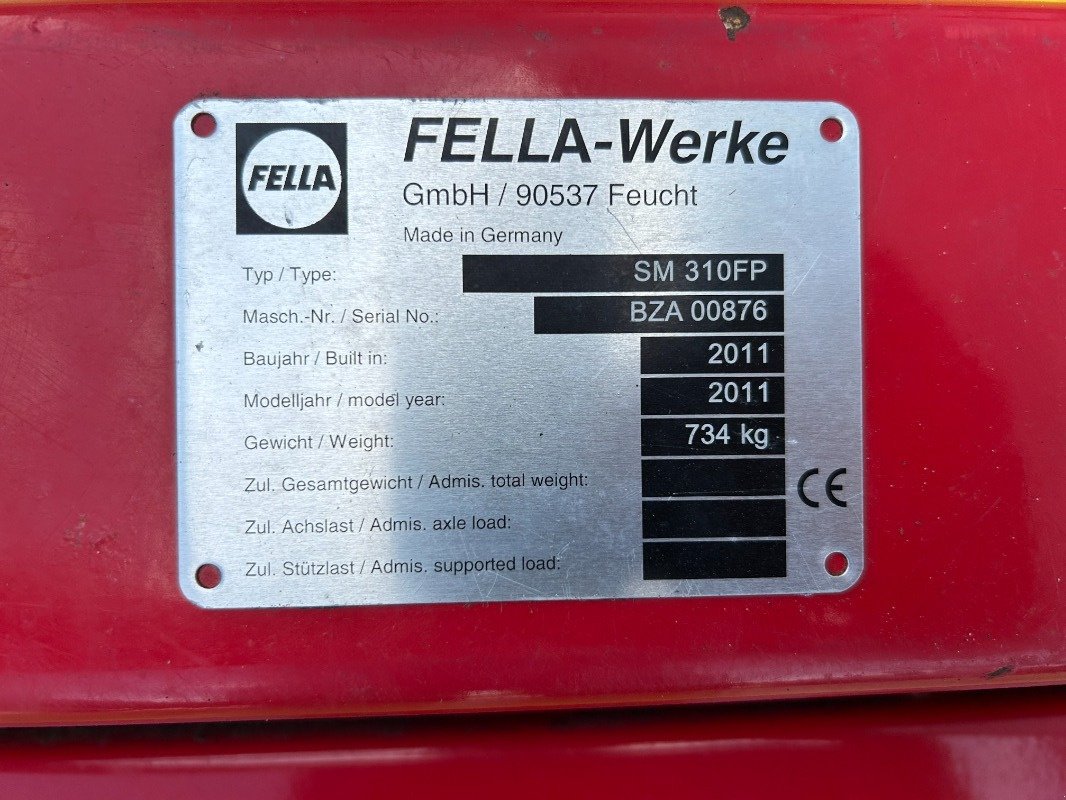 Mähwerk typu Fella SM 310 FP, Gebrauchtmaschine v Sittensen (Obrázek 13)