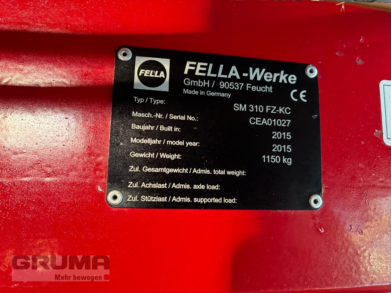 Mähwerk des Typs Fella SM 310 FZ-KC, Gebrauchtmaschine in Germaringen (Bild 14)