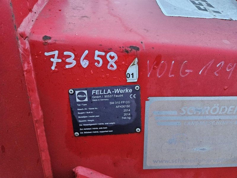 Mähwerk типа Fella SM 310FP CC, Gebrauchtmaschine в Emsbüren (Фотография 7)
