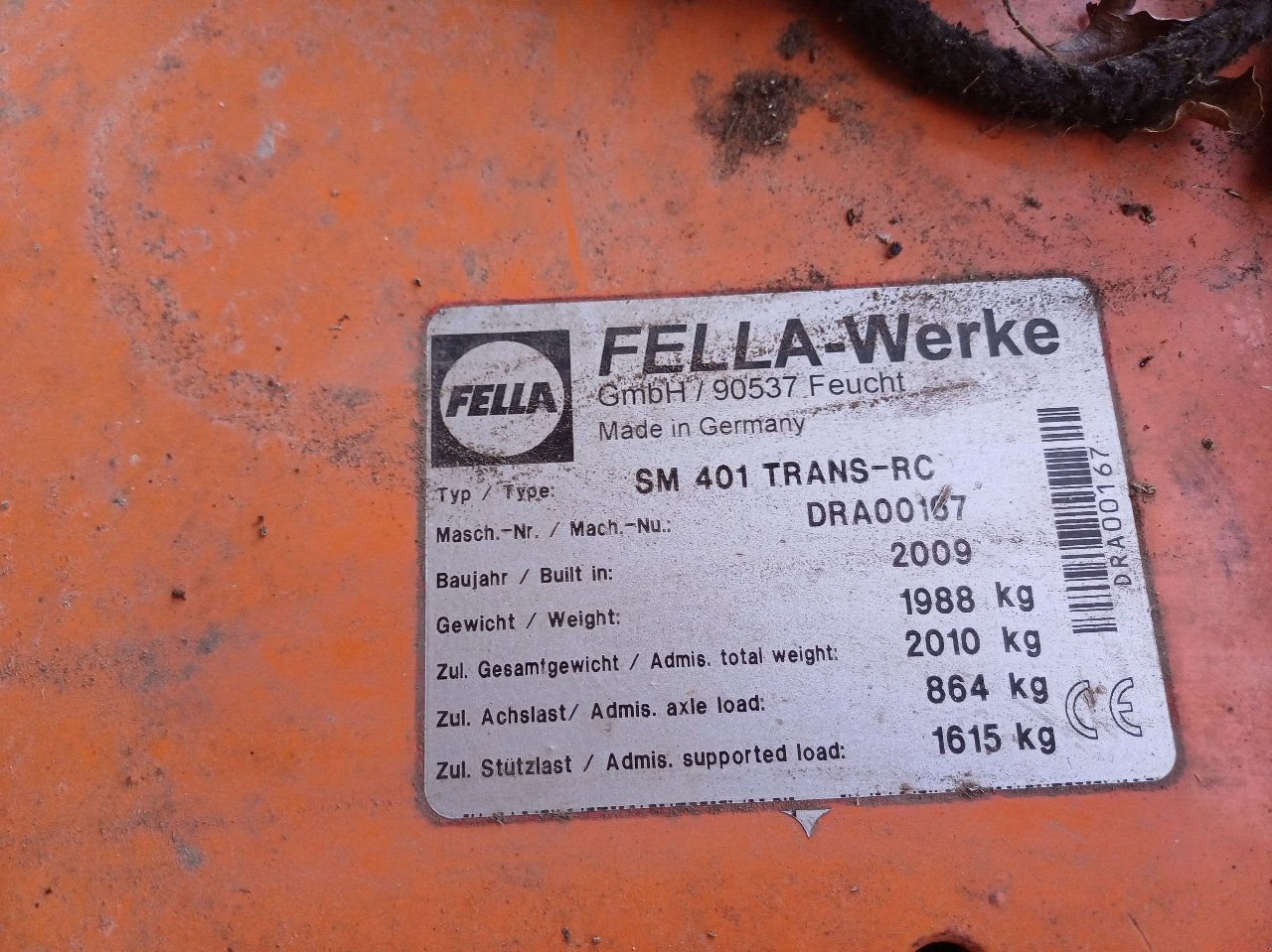 Mähwerk типа Fella SM 401 TRANS RC, Gebrauchtmaschine в LACAPELLE-MARIVAL (Фотография 7)