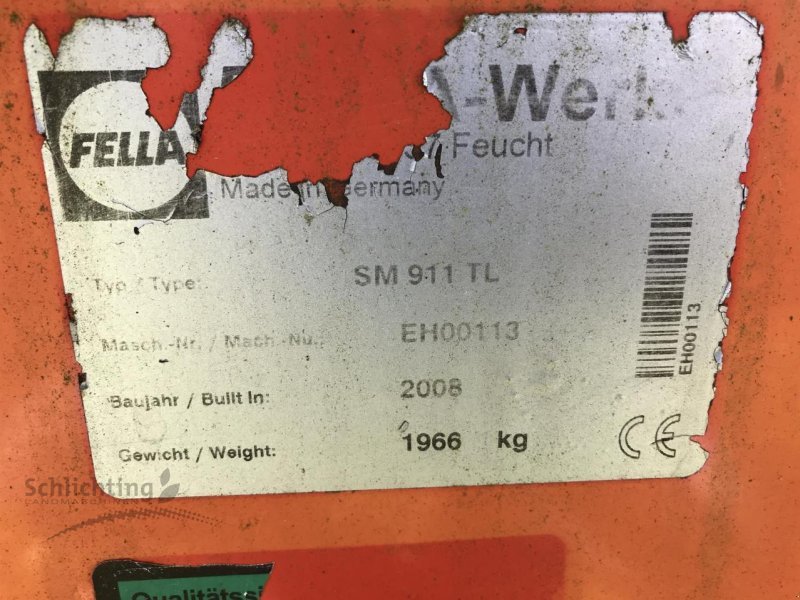 Mähwerk типа Fella SM 911 TL, Gebrauchtmaschine в Marxen (Фотография 7)